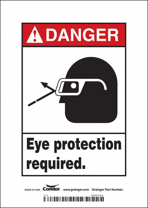 Safety Sign 7 in x 5 in Vinyl