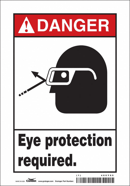 Safety Sign 10 in x 7 in Vinyl