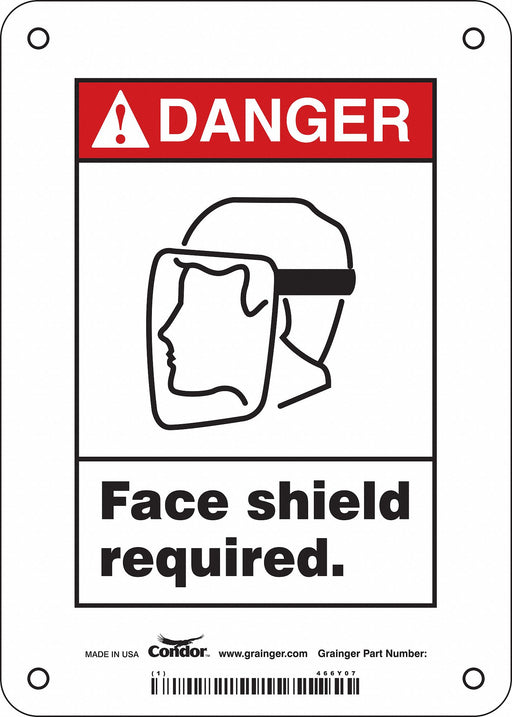Safety Sign 7 in x 5 in Aluminum