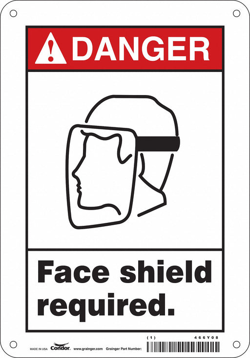 Safety Sign 10 in x 7 in Aluminum