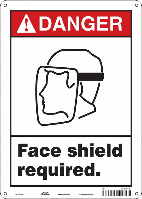 Safety Sign 14 inx10 in Aluminum