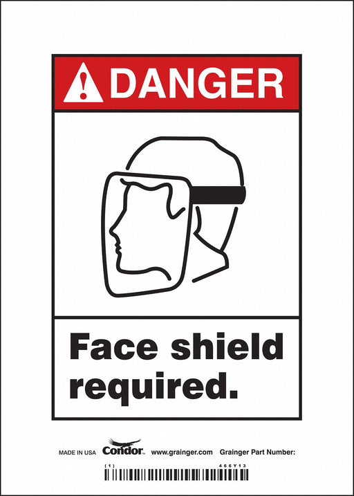 Safety Sign 7 in x 5 in Vinyl