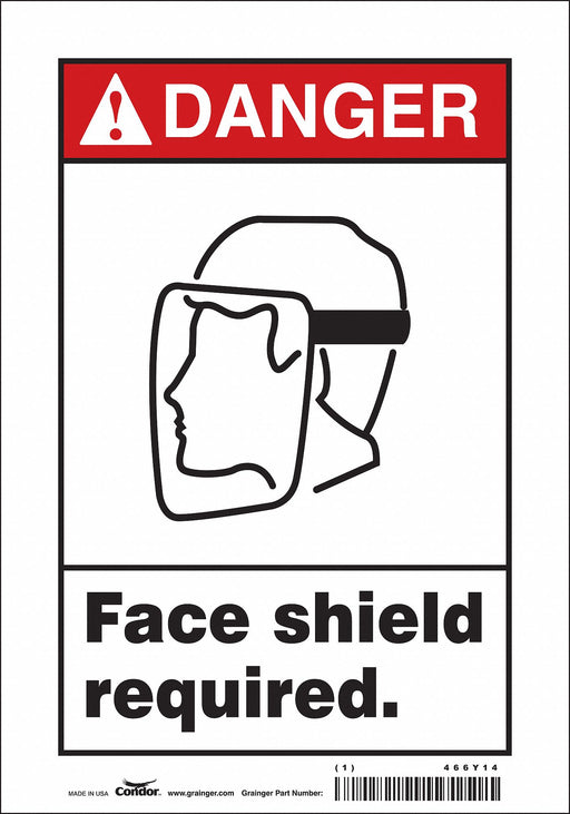 Safety Sign 10 in x 7 in Vinyl