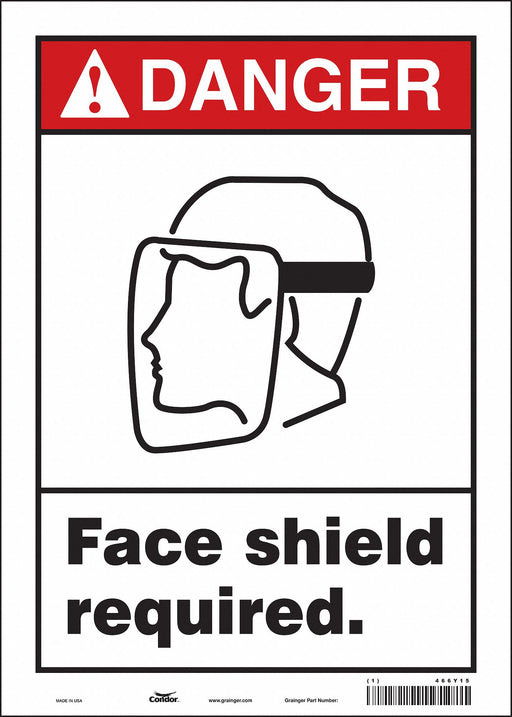 Safety Sign 14 in x 10 in Vinyl