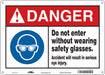 Safety Sign 10 in x 14 in Aluminum
