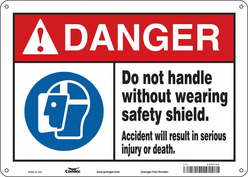 Safety Sign 10 in x 14 in Aluminum