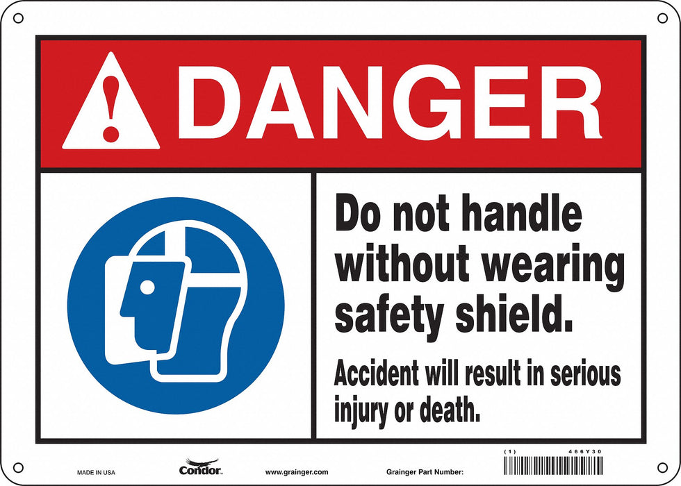 Safety Sign 10 in x 14 in Aluminum