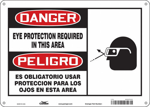 Safety Sign 10 in x 14 in Aluminum