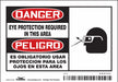 Safety Sign 3.5in x 5in Vinyl PK5