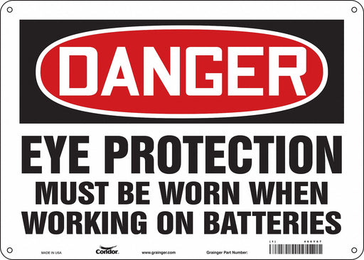 Safety Sign 10 in x 14 in Aluminum