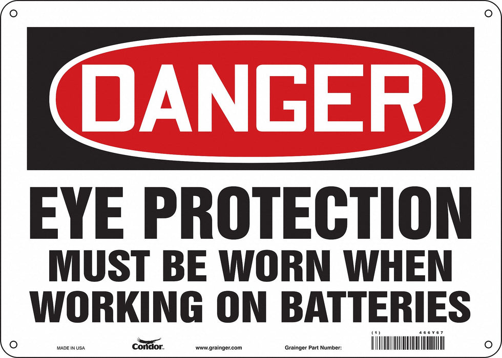 Safety Sign 10 in x 14 in Aluminum