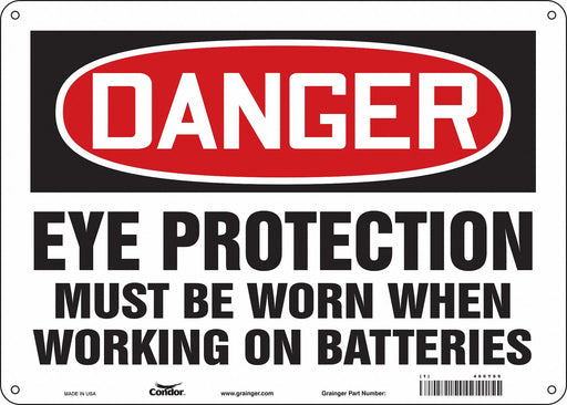 Safety Sign 10 in x 14 in Polyethylene
