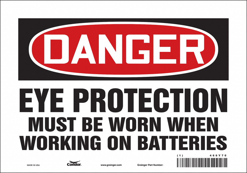 Safety Sign 7 in x 10 in Vinyl