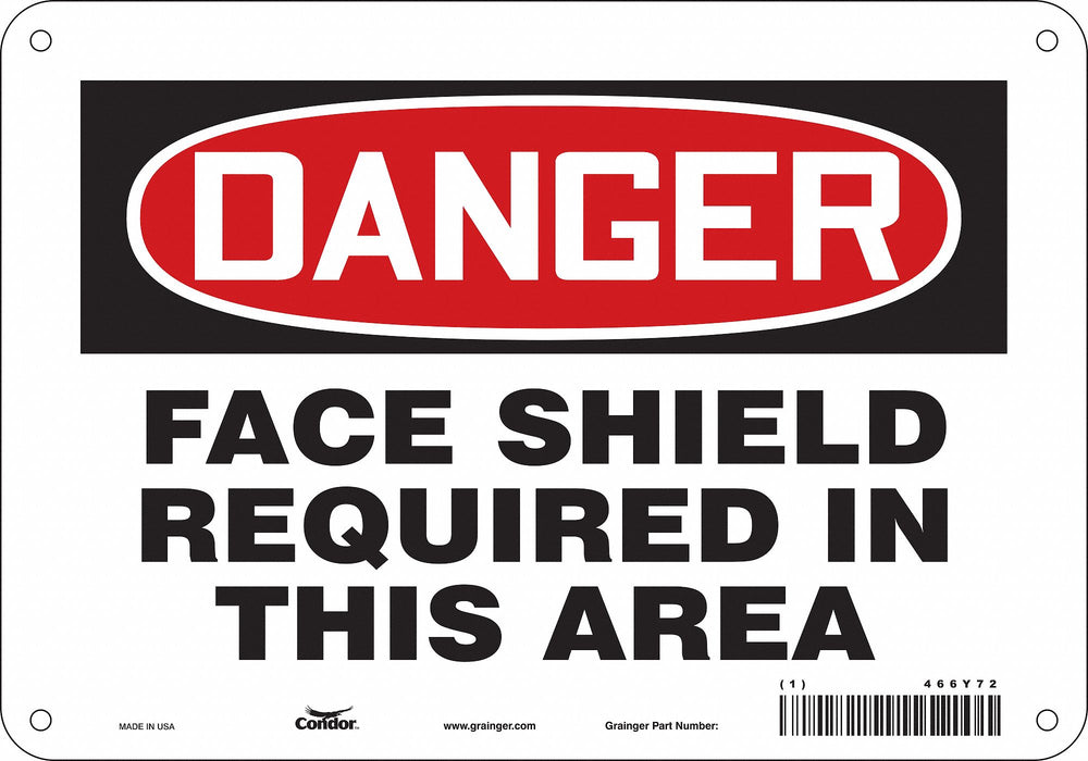Safety Sign 7 in x 10 in Aluminum