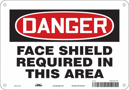 Safety Sign 7 inx10 in Polyethylene