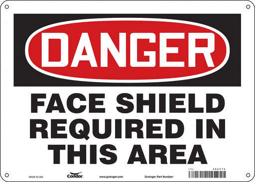 Safety Sign 10 in x 14 in Polyethylene