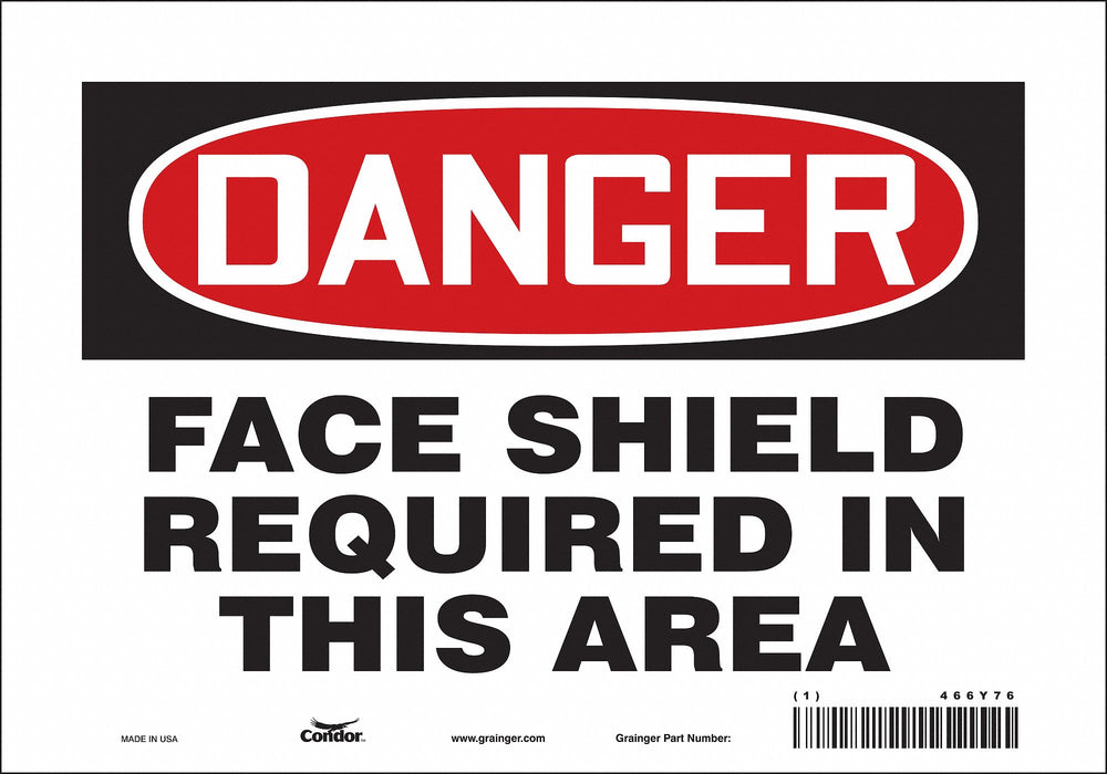 Safety Sign 7 in x 10 in Vinyl