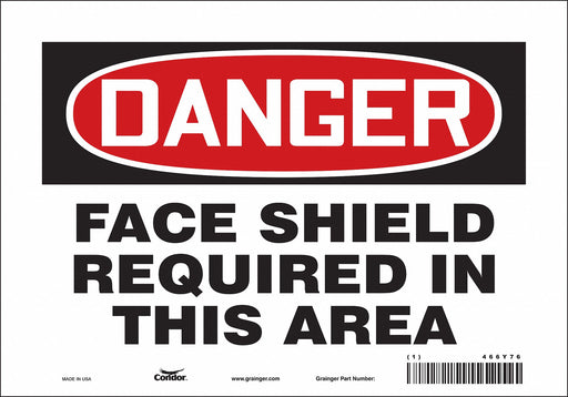 Safety Sign 7 in x 10 in Vinyl