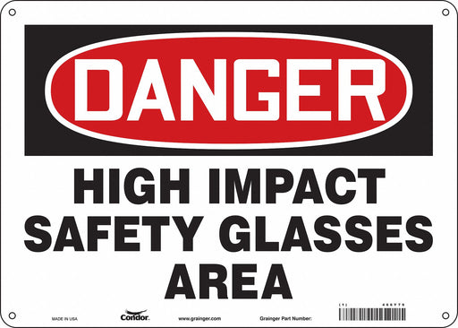 Safety Sign 10 in x 14 in Aluminum