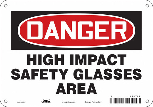 Safety Sign 7 in x 10 in Polyethylene