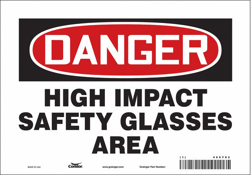 Safety Sign 7 inx10 in Vinyl