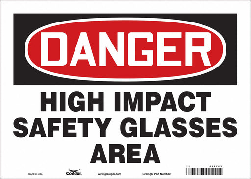 Safety Sign 10 in x 14 in Vinyl