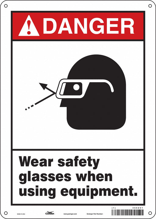 Safety Sign 14 in x 10 in Aluminum