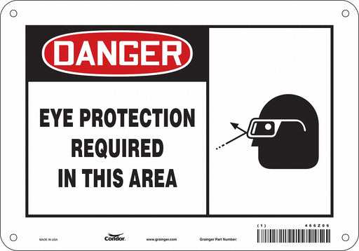 Safety Sign 7 in x 10 in Aluminum