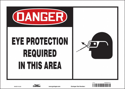 Safety Sign 10 in x 14 in Vinyl