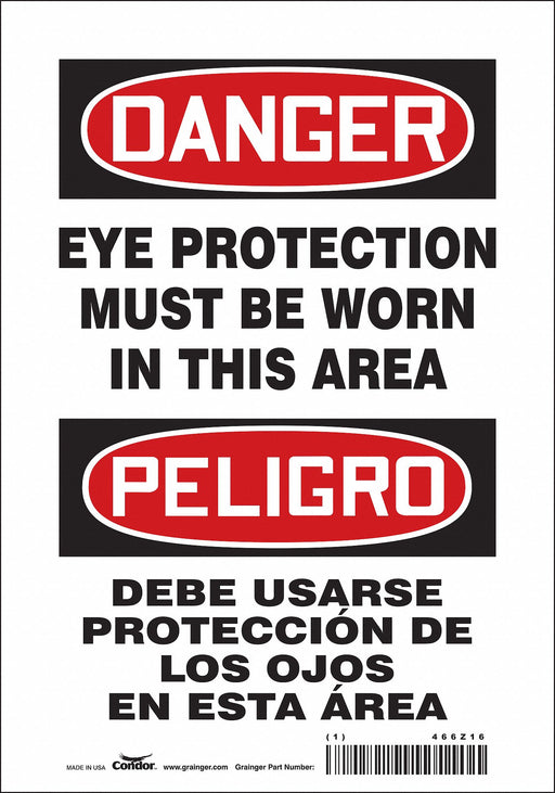 Safety Sign 10 in x 7 in Vinyl