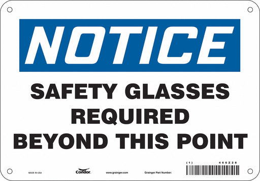 J7003 Safety Sign 7 inx10 in Polyethylene