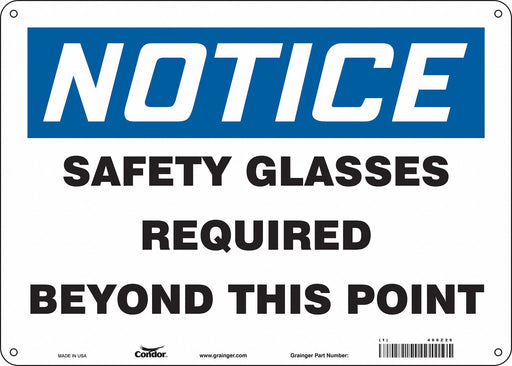 J7003 Safety Sign 10 inx14 in Polyethylene