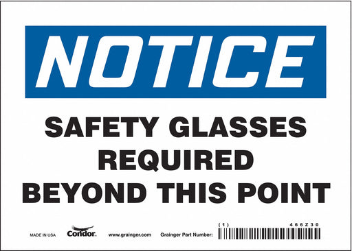 J7003 Safety Sign 5 inx7 in Vinyl