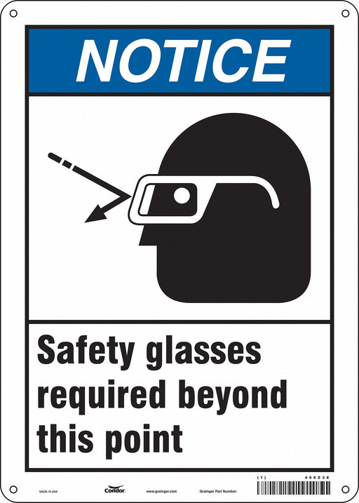 Safety Sign 14 in x 10 in Polyethylene