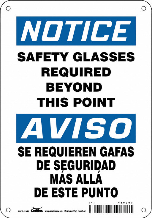 Safety Sign 10 inx7 in Aluminum