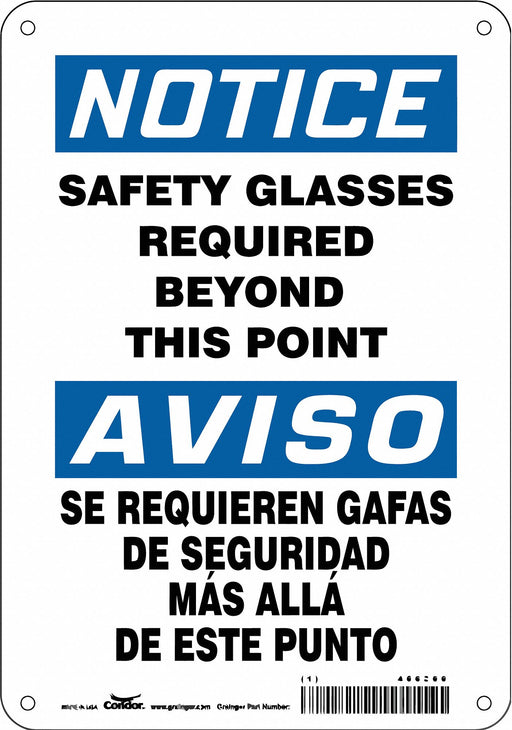 Safety Sign 10 inx7 in Polyethylene