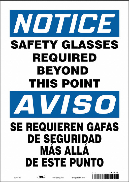 Safety Sign 14 in x 10 in Vinyl