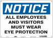 Safety Sign 10 in x 14 in Aluminum