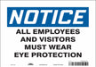 Safety Sign 7 inx10 in Vinyl