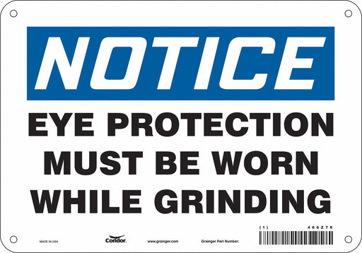 Safety Sign 7 inx10 in Polyethylene