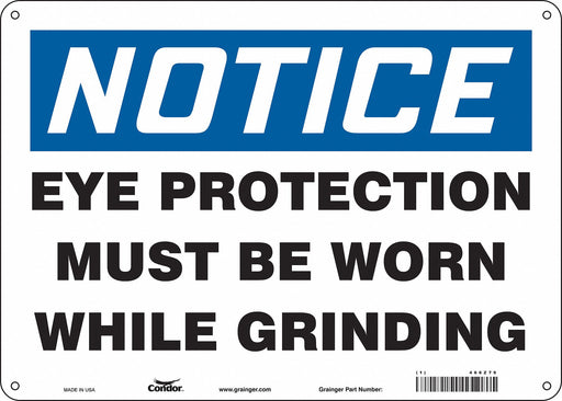 Safety Sign 10 in x 14 in Polyethylene