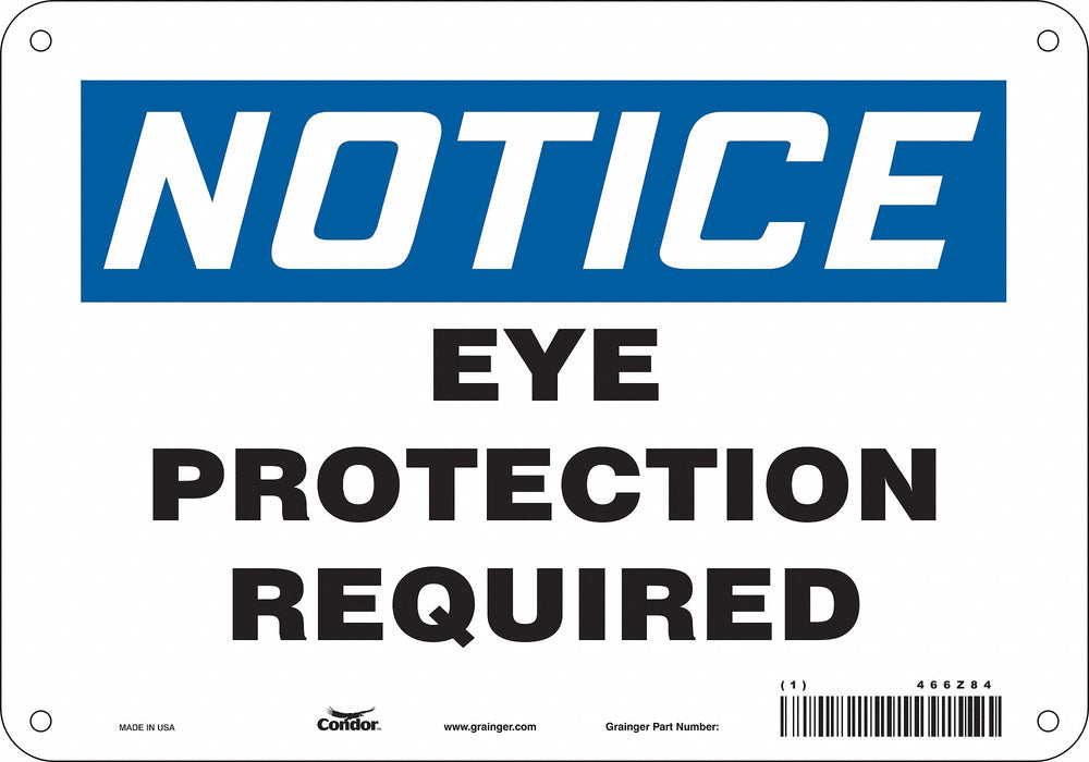Safety Sign 7 inx10 in Polyethylene