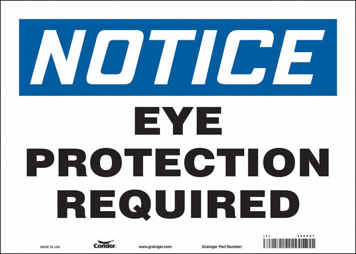 Safety Sign 10 in x 14 in Vinyl