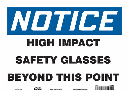 Safety Sign 10 in x 14 in Vinyl