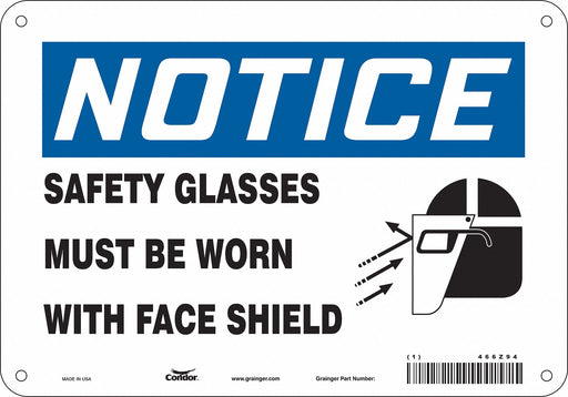 Safety Sign 7 in x 10 in Aluminum