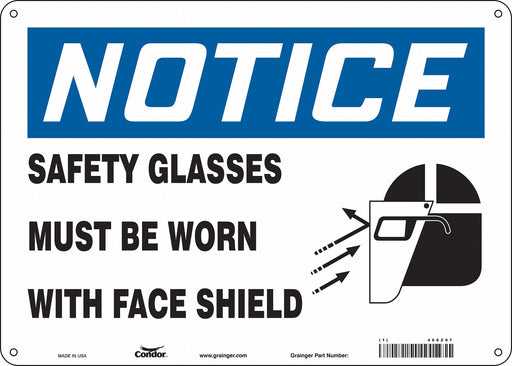 Safety Sign 10 inx14 in Polyethylene