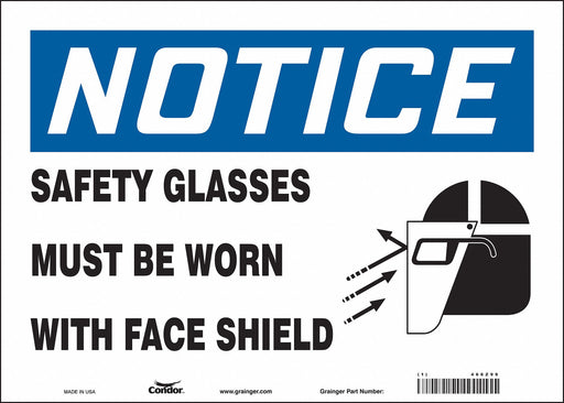 Safety Sign 10 inx14 in Vinyl
