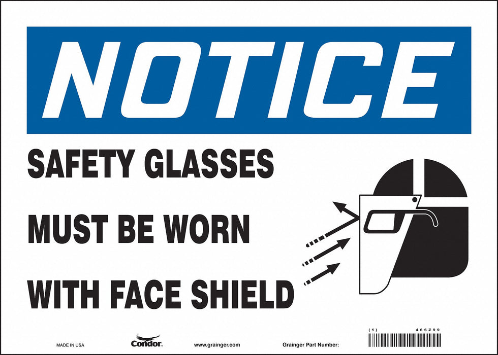 Safety Sign 10 inx14 in Vinyl