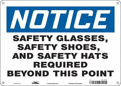 Safety Sign 10 in x 14 in Aluminum