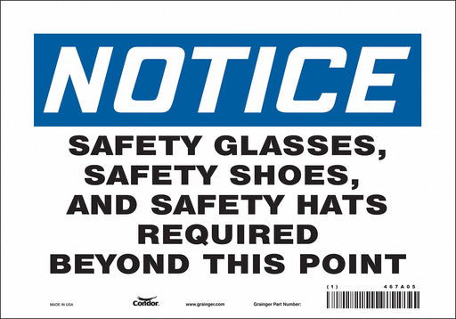 Safety Sign 7 in x 10 in Vinyl
